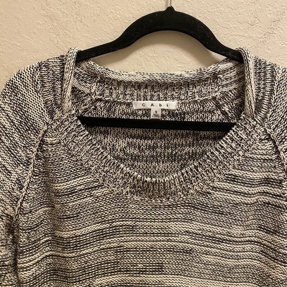 CAbi #973 Marled Short Sleeve Knit Sweater Tunic - Picture 8 of 9